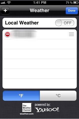 Illustration for article titled Tip: Disable Local Weather to Save Battery